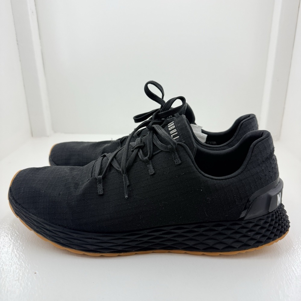NOBULL Allday Ripstop Runner Mens 14 Black Gum Training Running Shoes Sneakers